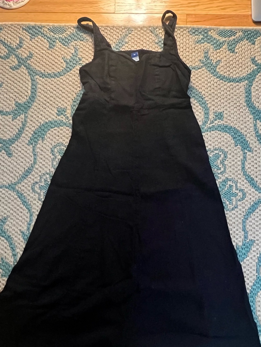 Old Navy Black Maxi Dress with Wide Straps